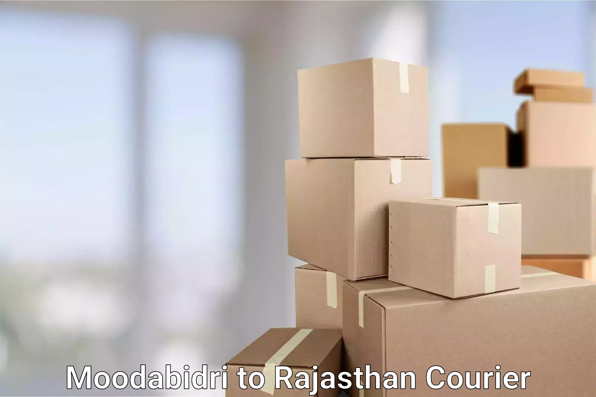 Return courier service in Moodabidri to Rajasthan