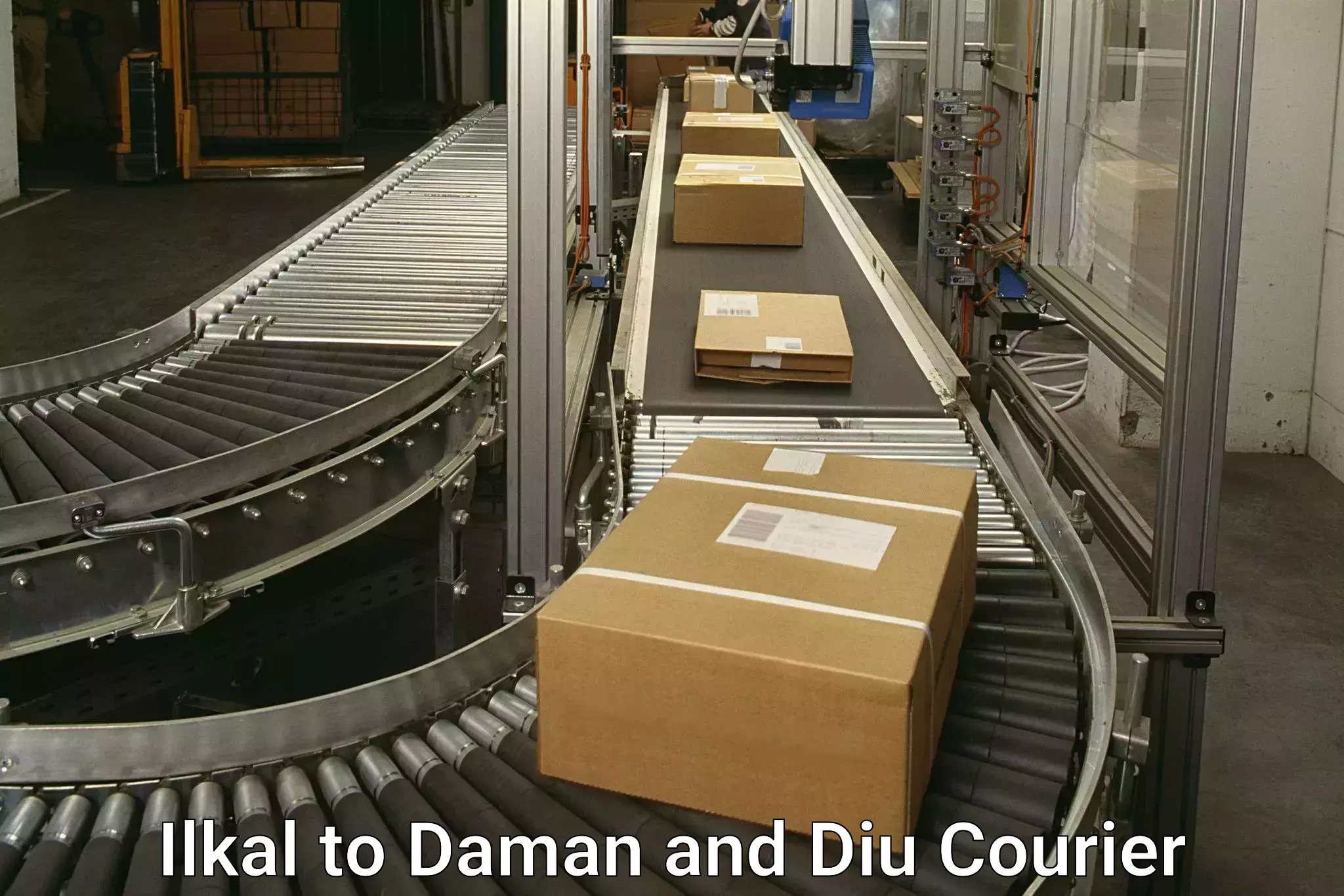 Courier service partnerships in Ilkal to Daman and Diu