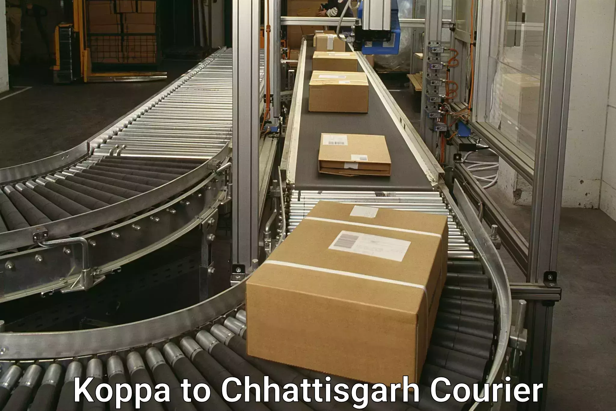 State-of-the-art courier technology in Koppa to Sukma