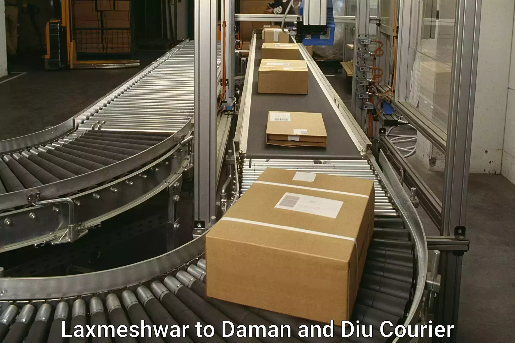 Express delivery capabilities Laxmeshwar to Diu