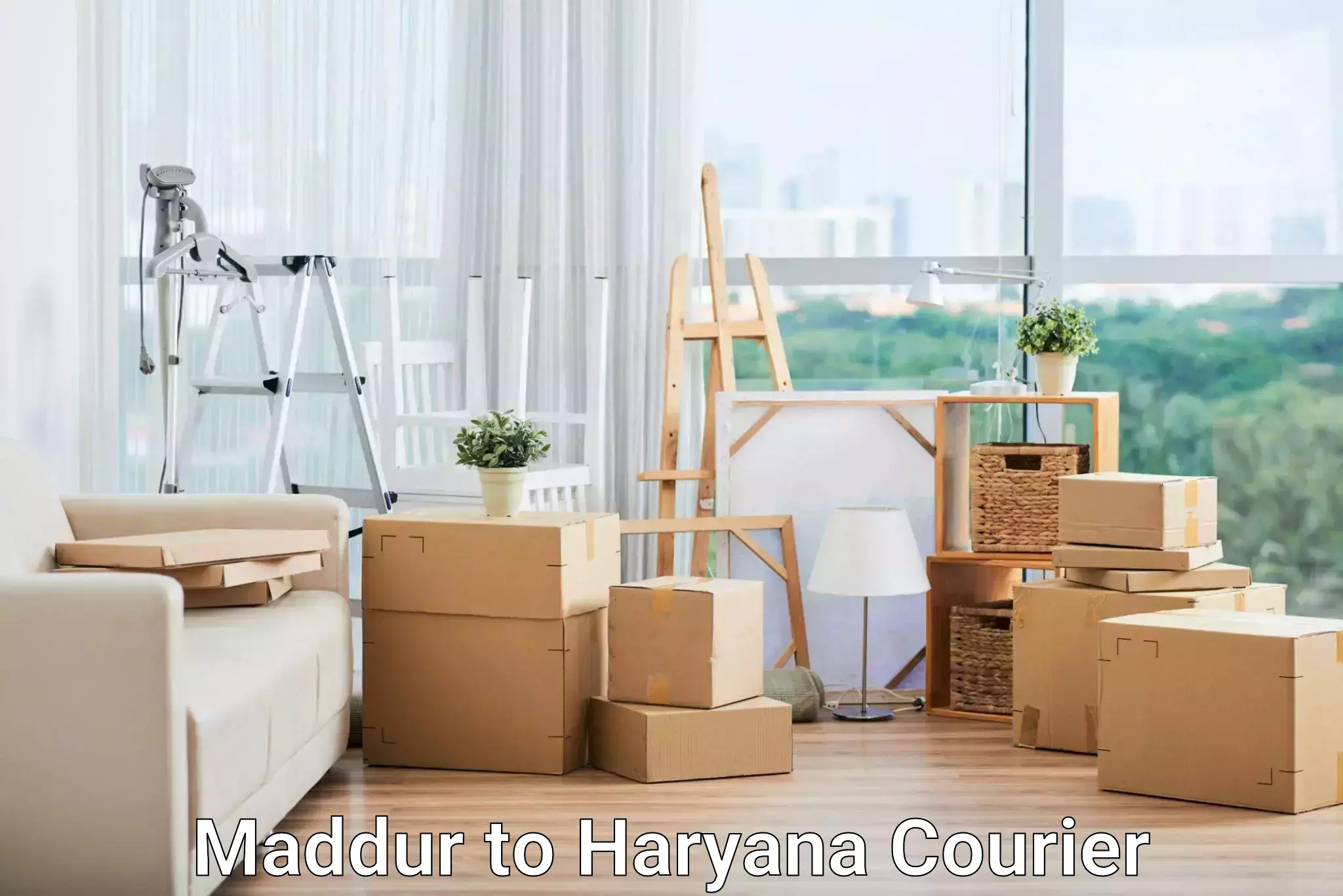 Courier service partnerships Maddur to NCR Haryana