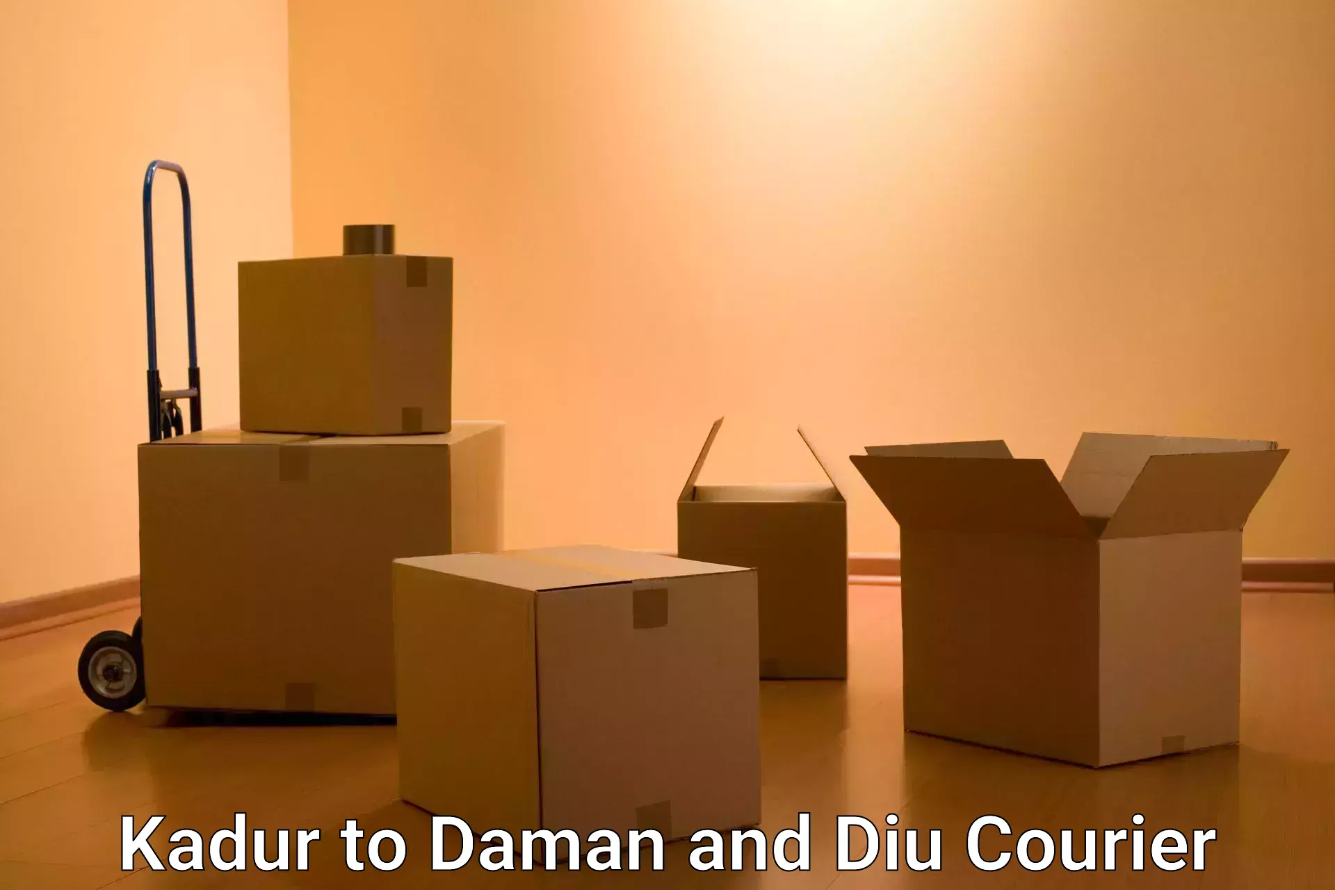 Parcel delivery automation Kadur to Daman