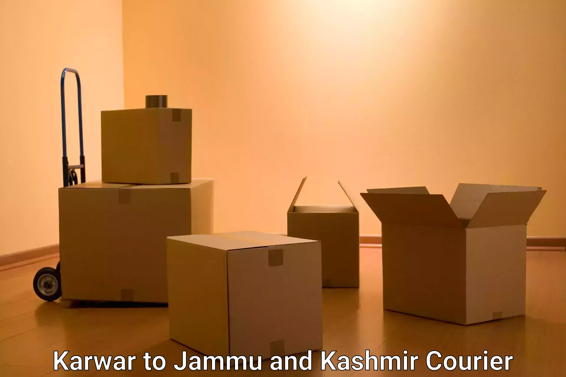 Reliable parcel services Karwar to Pulwama