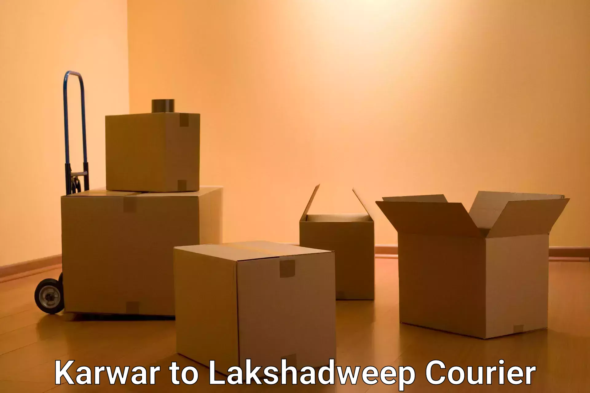 Smart parcel delivery Karwar to Lakshadweep