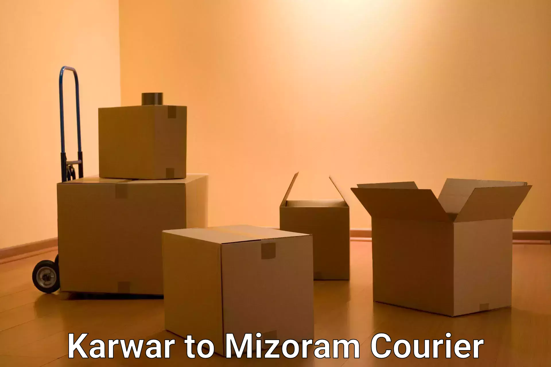 Long distance courier Karwar to NIT Aizawl