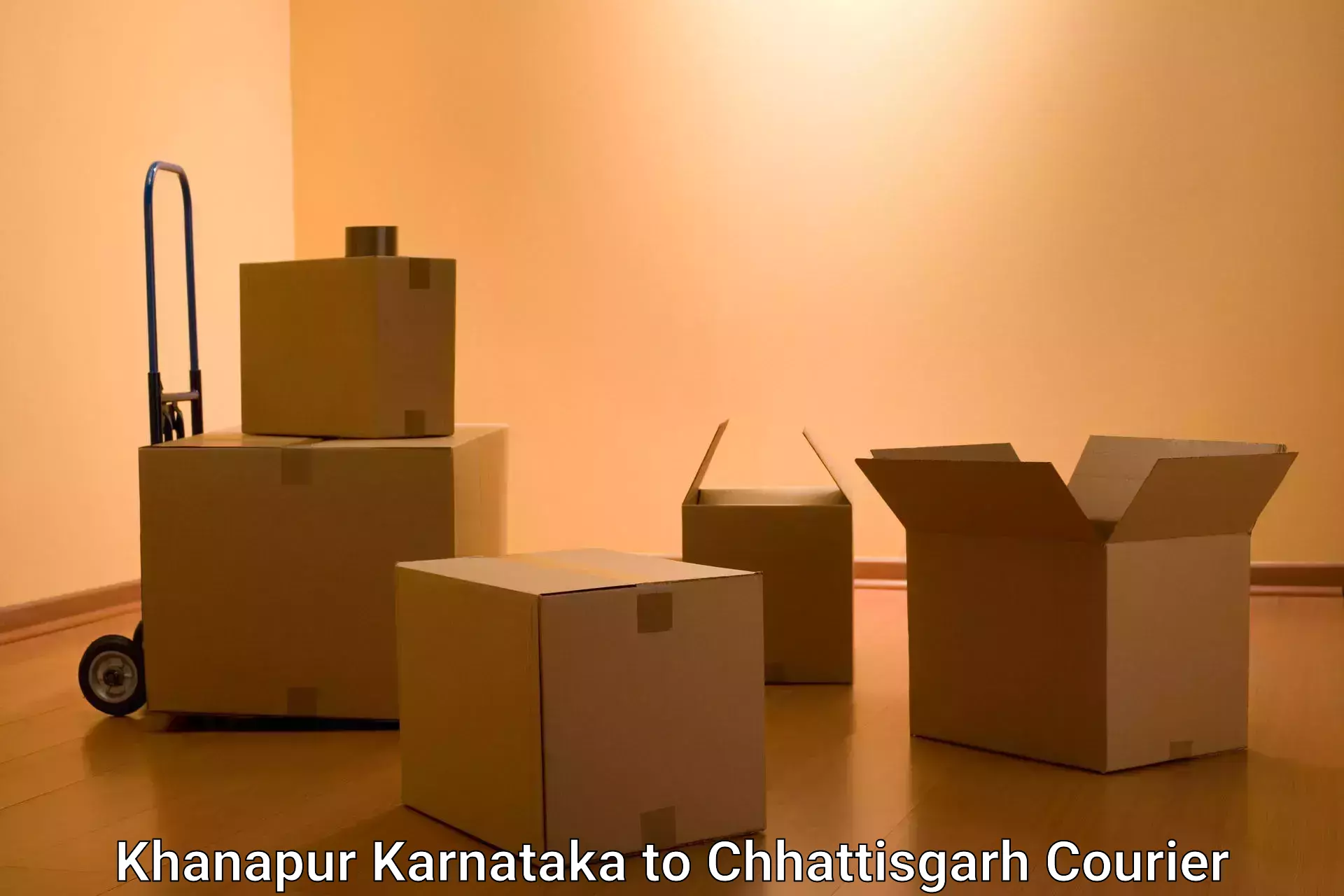 Nationwide parcel services Khanapur Karnataka to Bhatapara