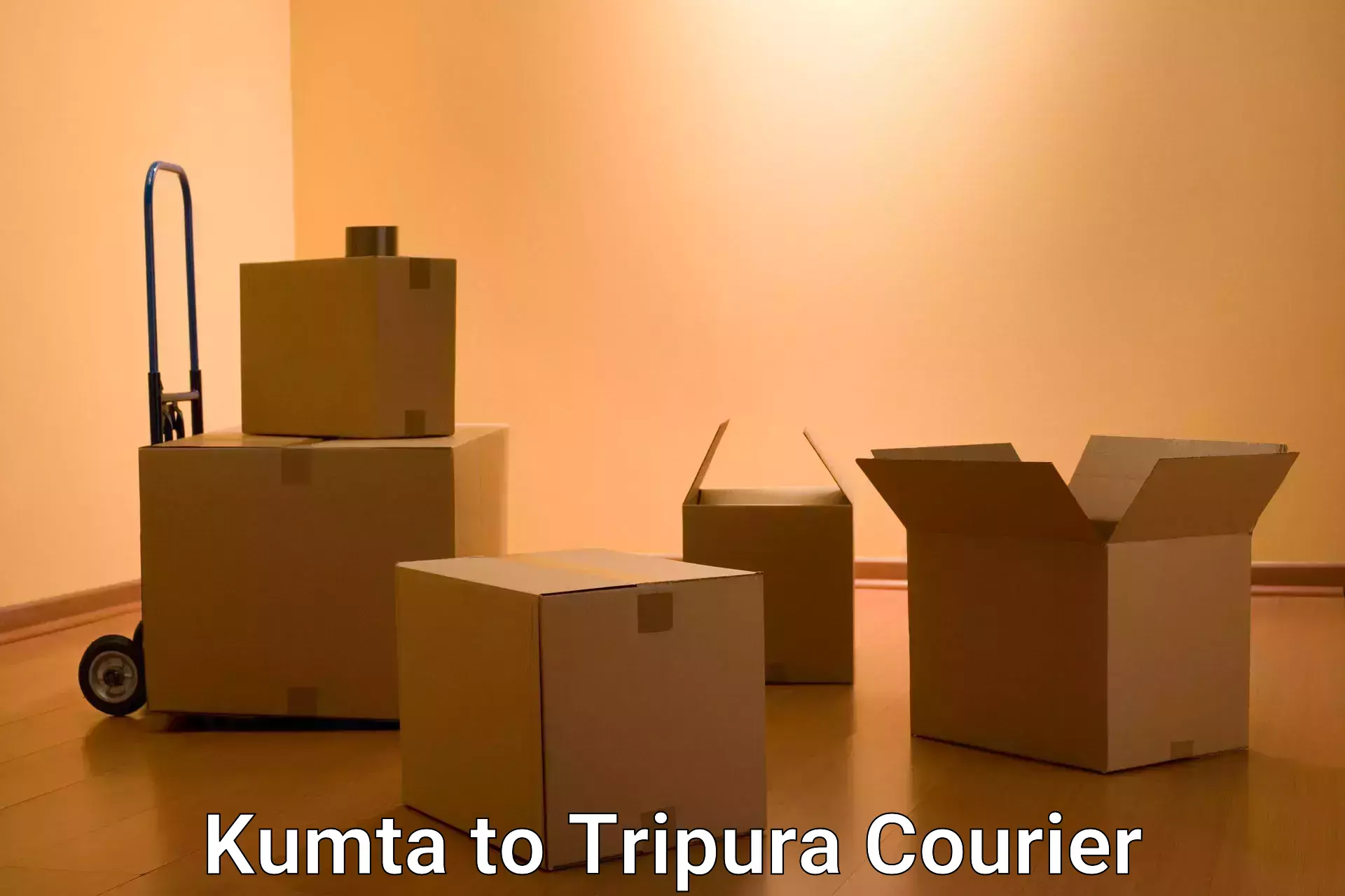 Express courier capabilities in Kumta to Udaipur Tripura