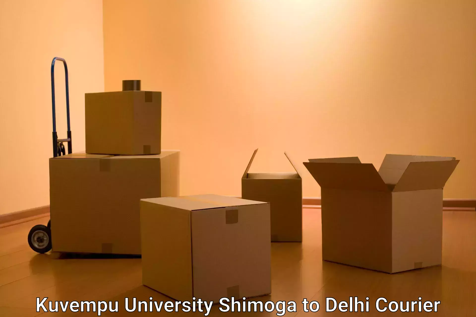 Return courier service Kuvempu University Shimoga to Jawaharlal Nehru University New Delhi