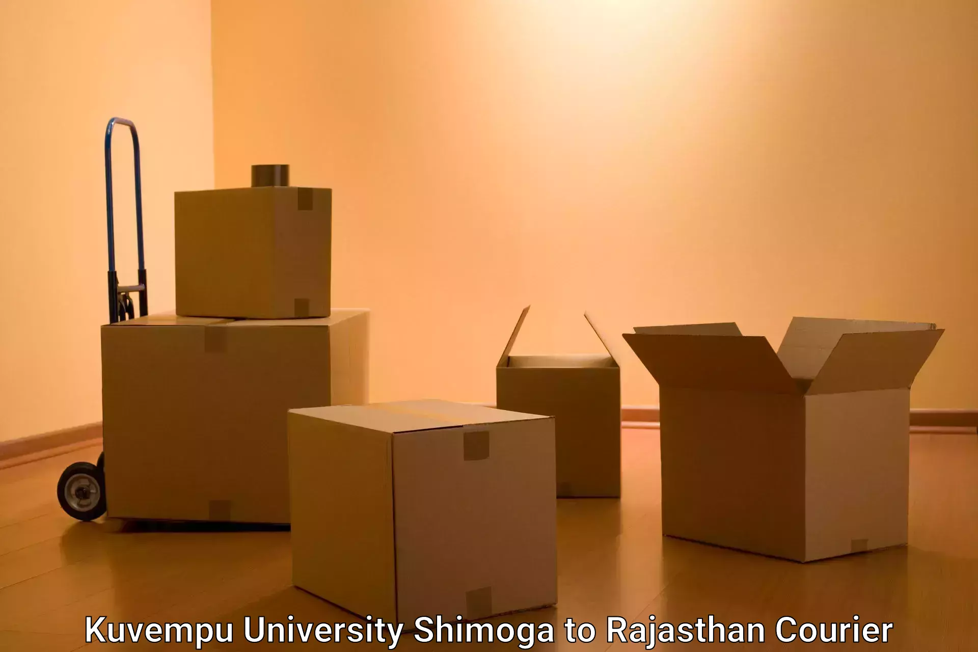 Round-the-clock parcel delivery Kuvempu University Shimoga to Banasthali Vidyapith