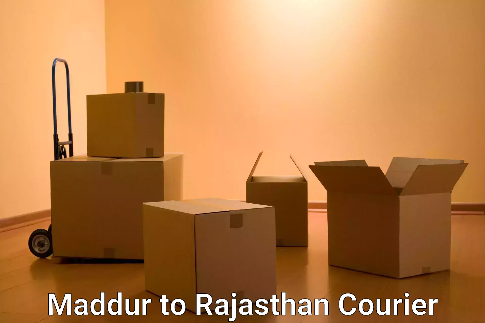 Business shipping needs Maddur to Rajasthan