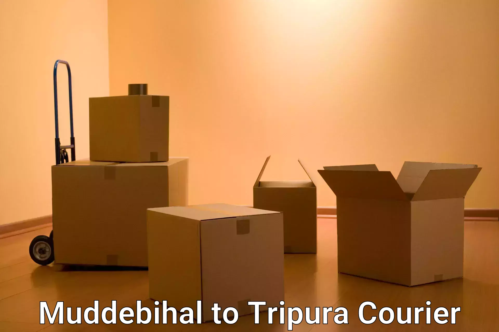 Dynamic parcel delivery Muddebihal to Tripura