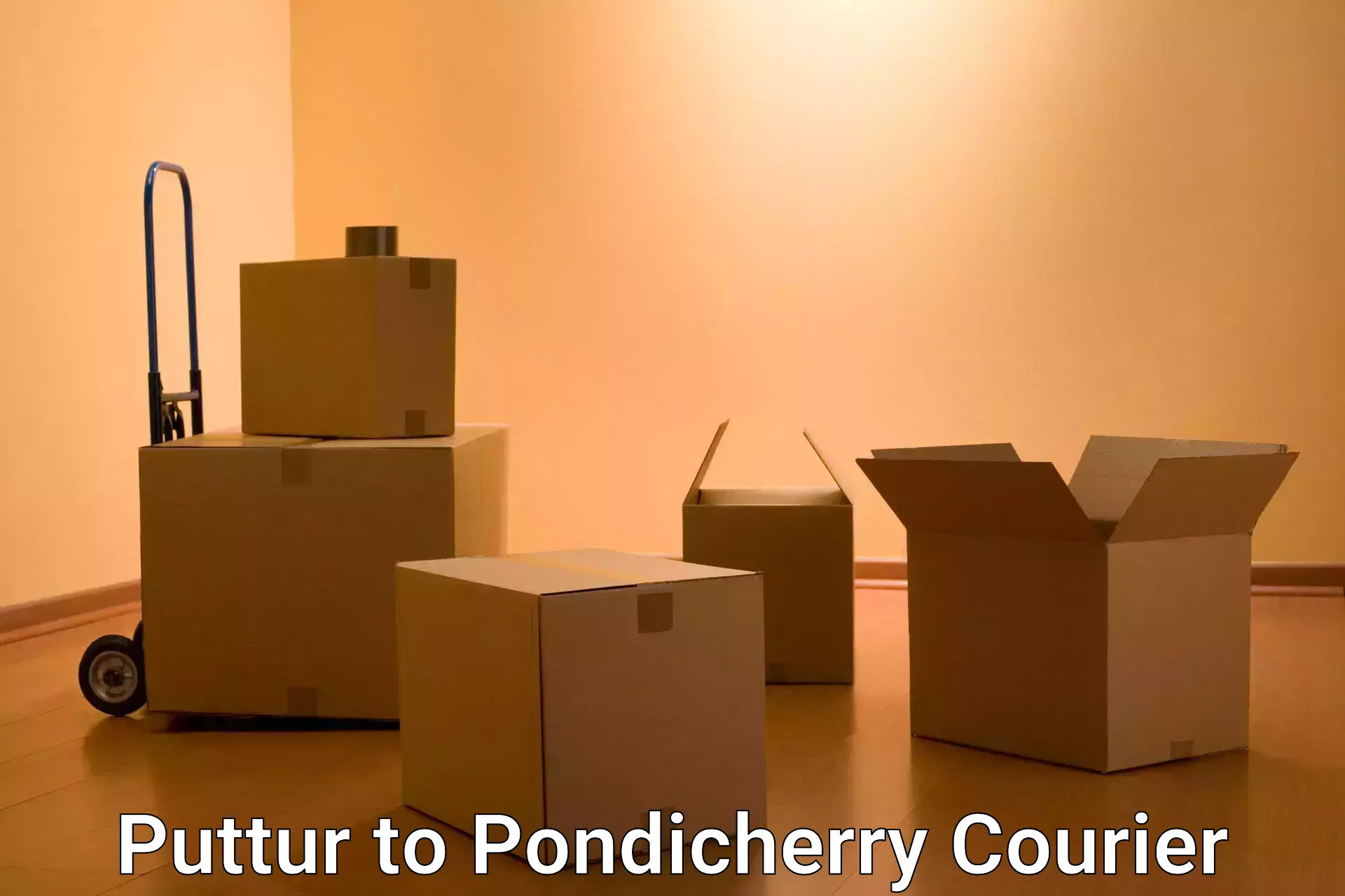 Expedited parcel delivery in Puttur to Pondicherry