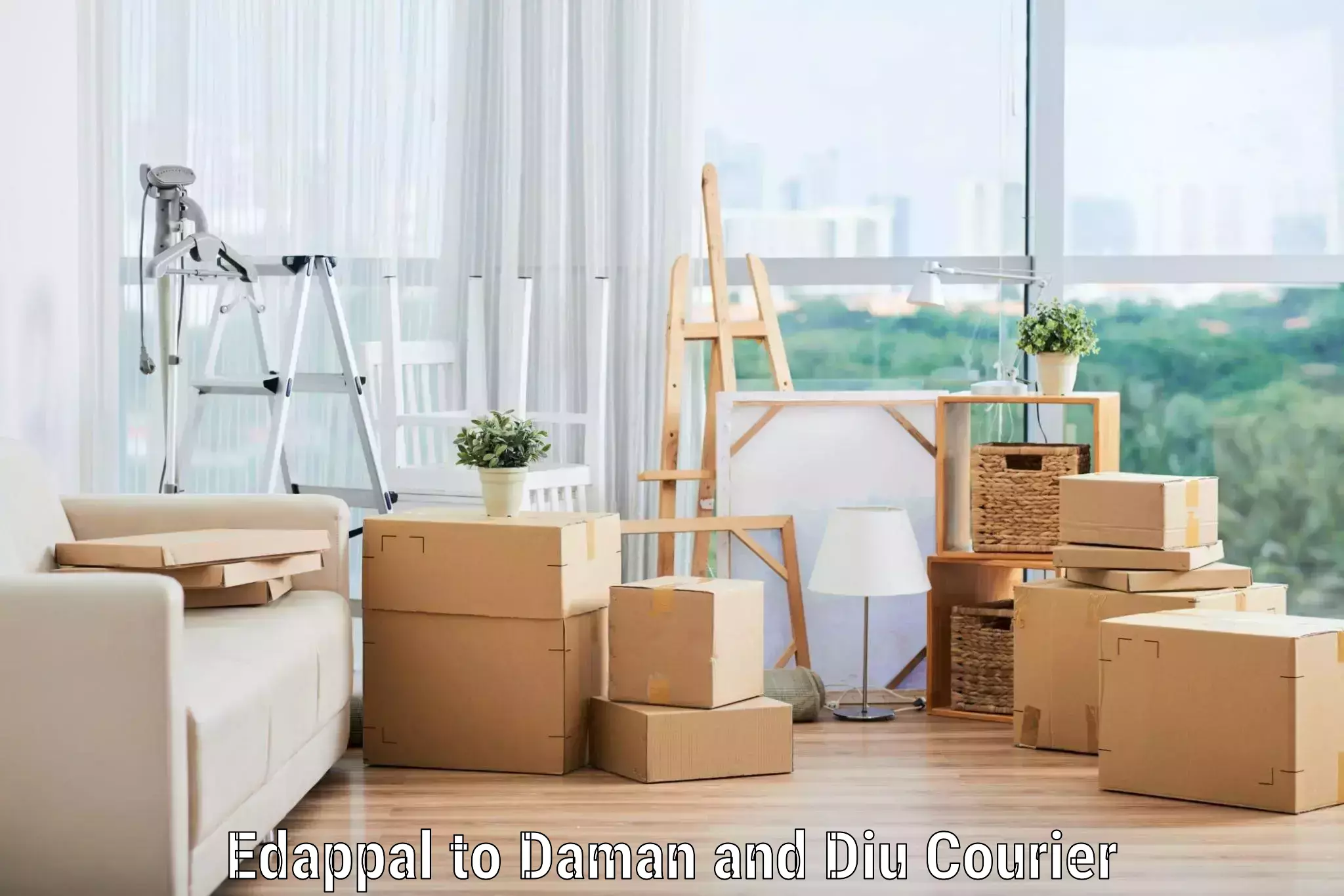 Professional movers and packers Edappal to Daman and Diu