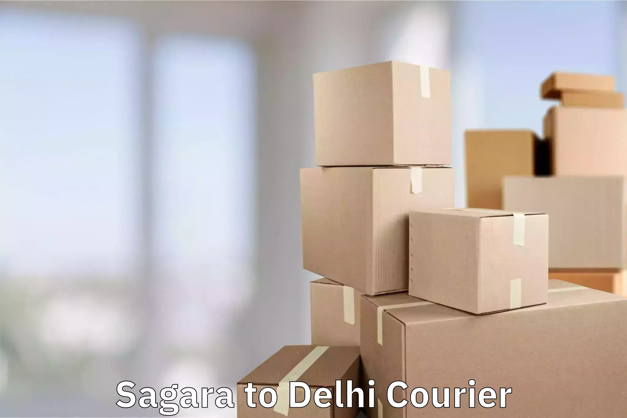 Round trip baggage courier Sagara to IIT Delhi