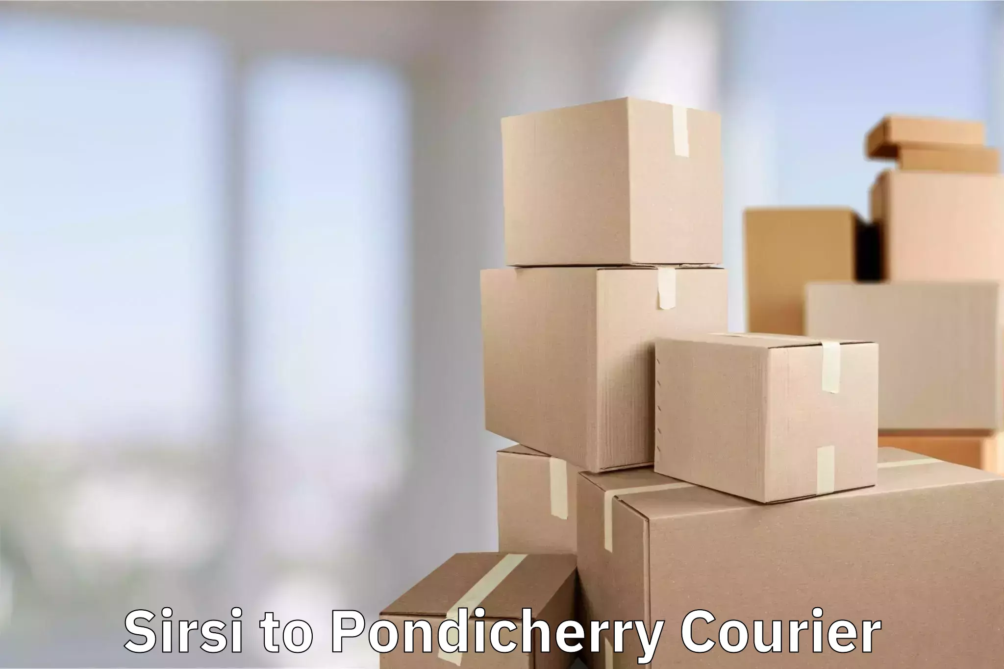 Train station baggage courier Sirsi to Pondicherry University