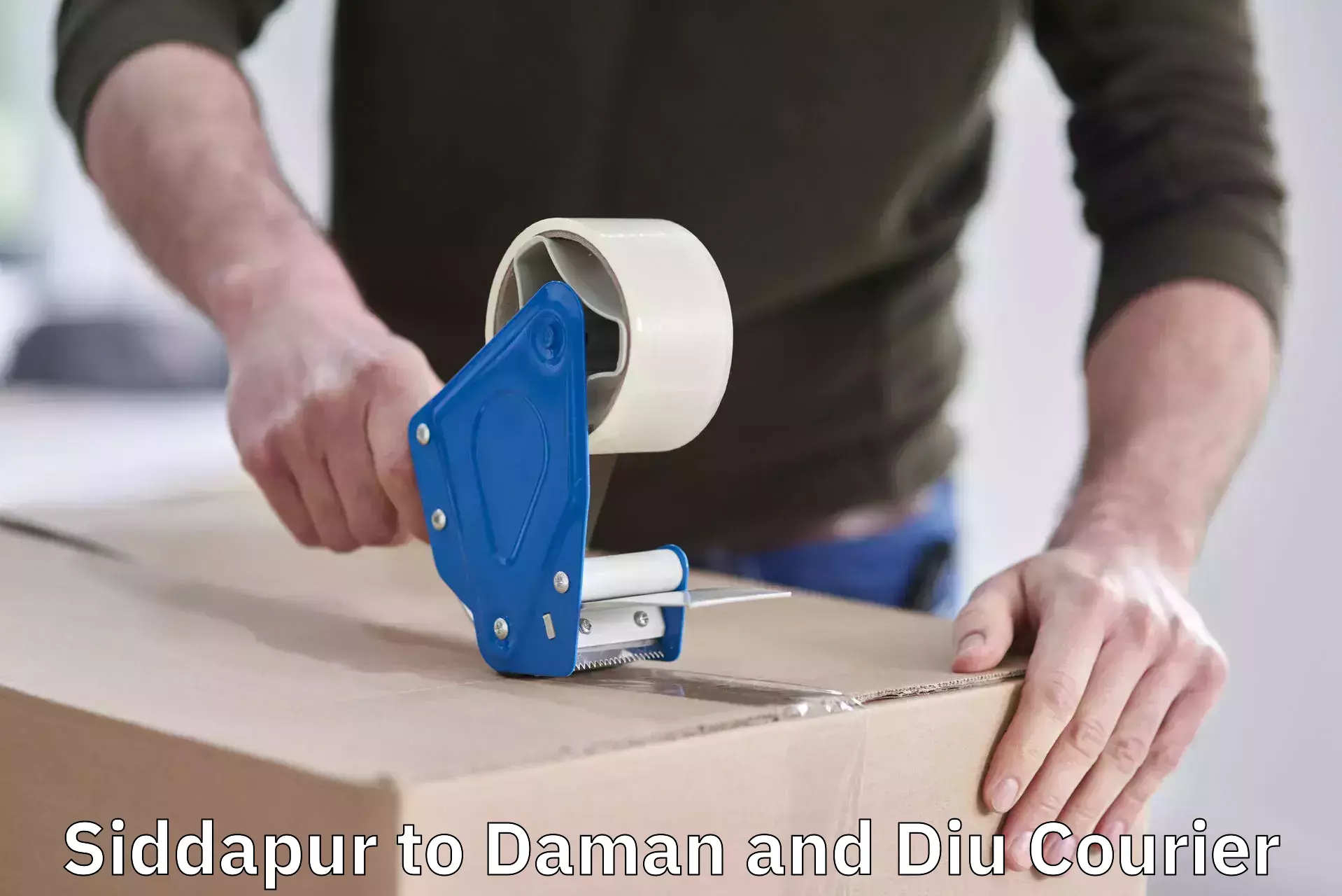 Hassle-free luggage shipping Siddapur to Daman and Diu