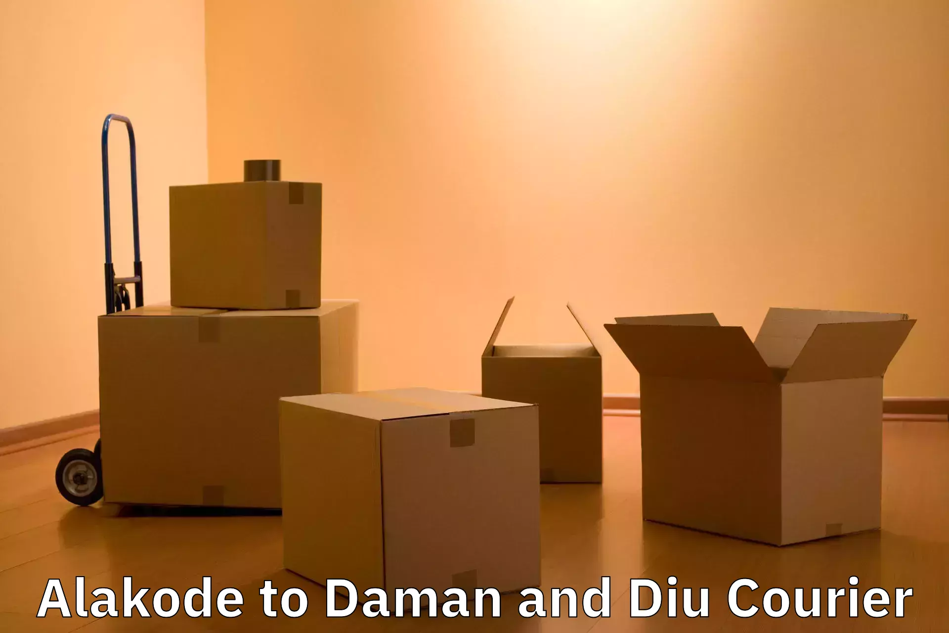Express luggage delivery Alakode to Daman and Diu