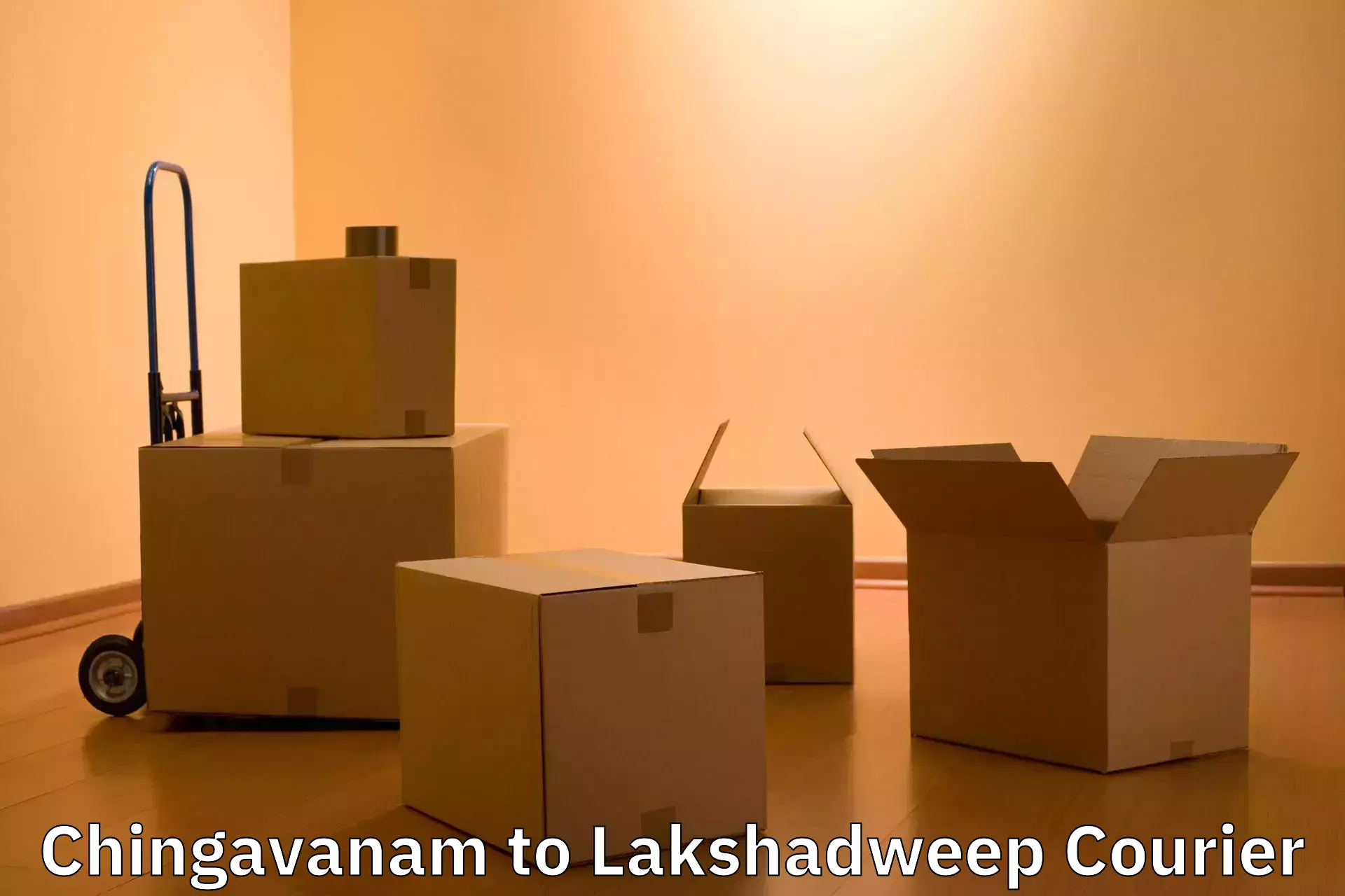 Short distance baggage courier Chingavanam to Lakshadweep