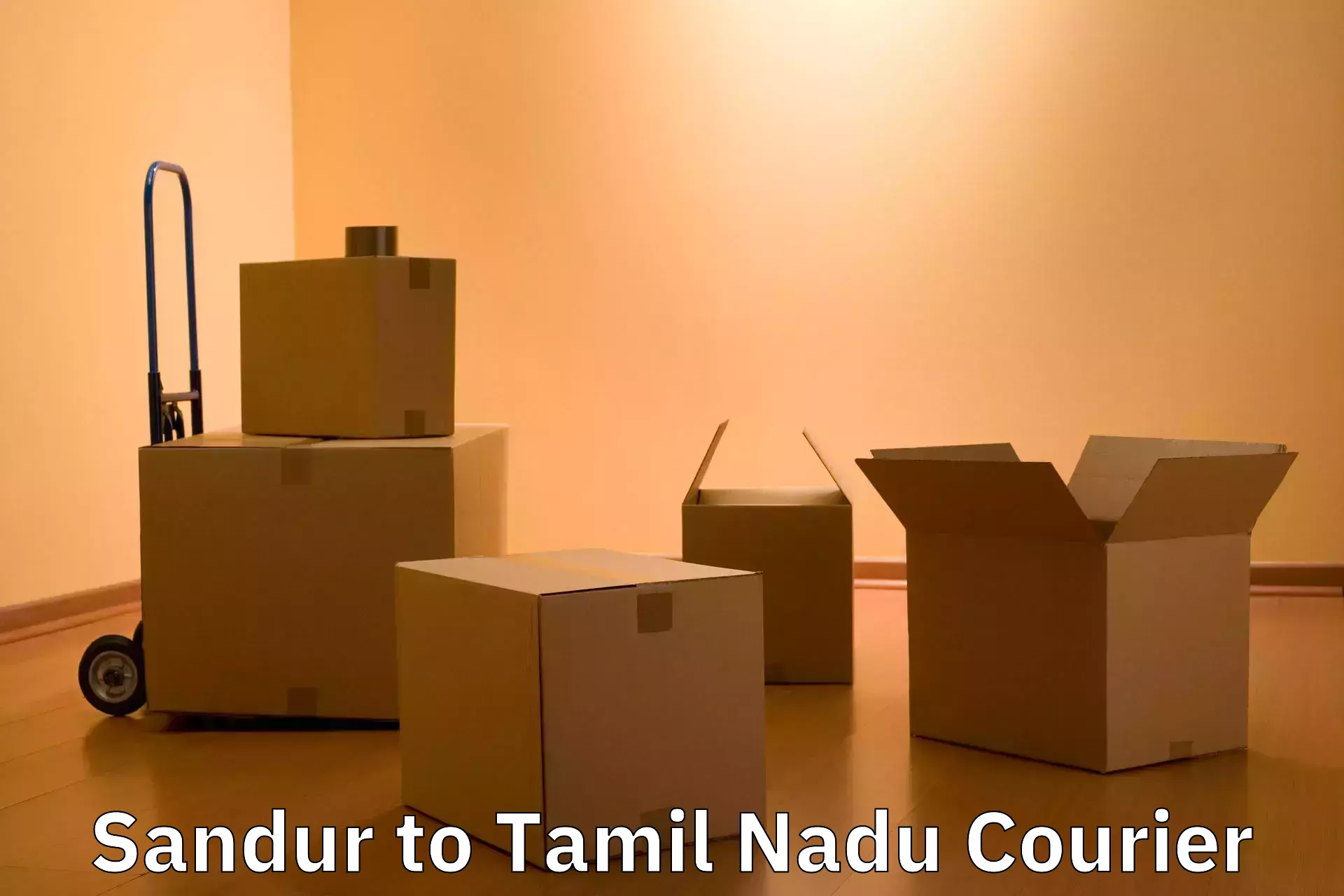 Round trip baggage courier Sandur to Madurai Kamraj University