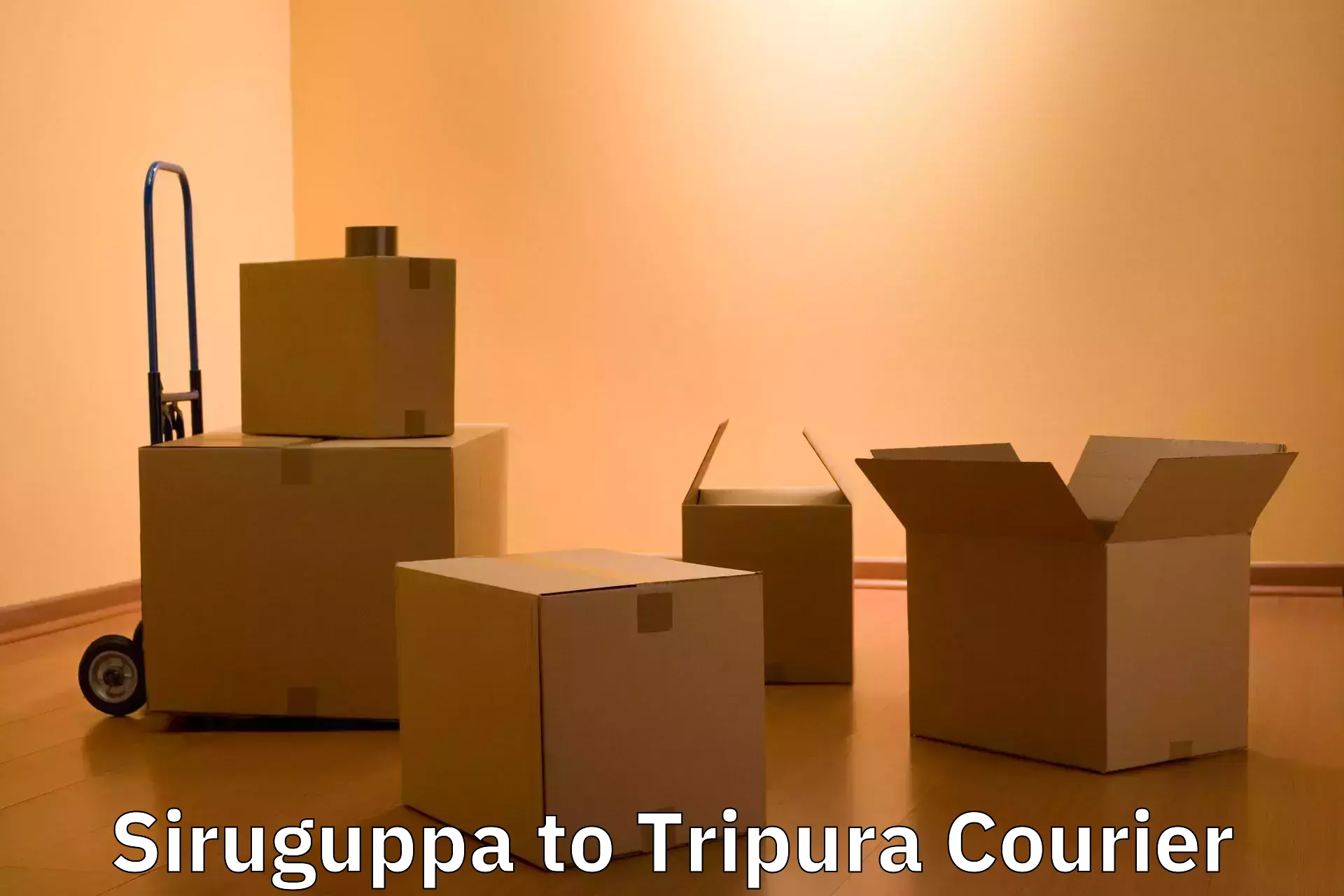 Luggage transport rates Siruguppa to Udaipur Tripura