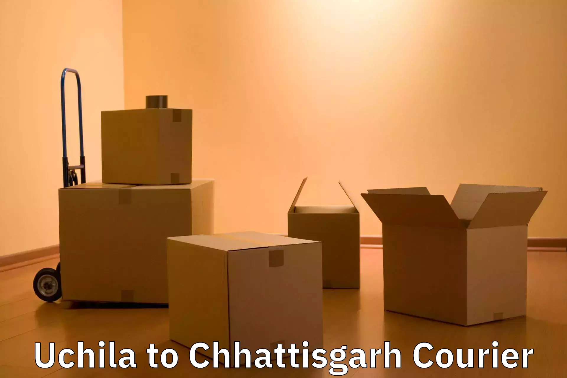 Overnight luggage courier Uchila to Bhanupratappur