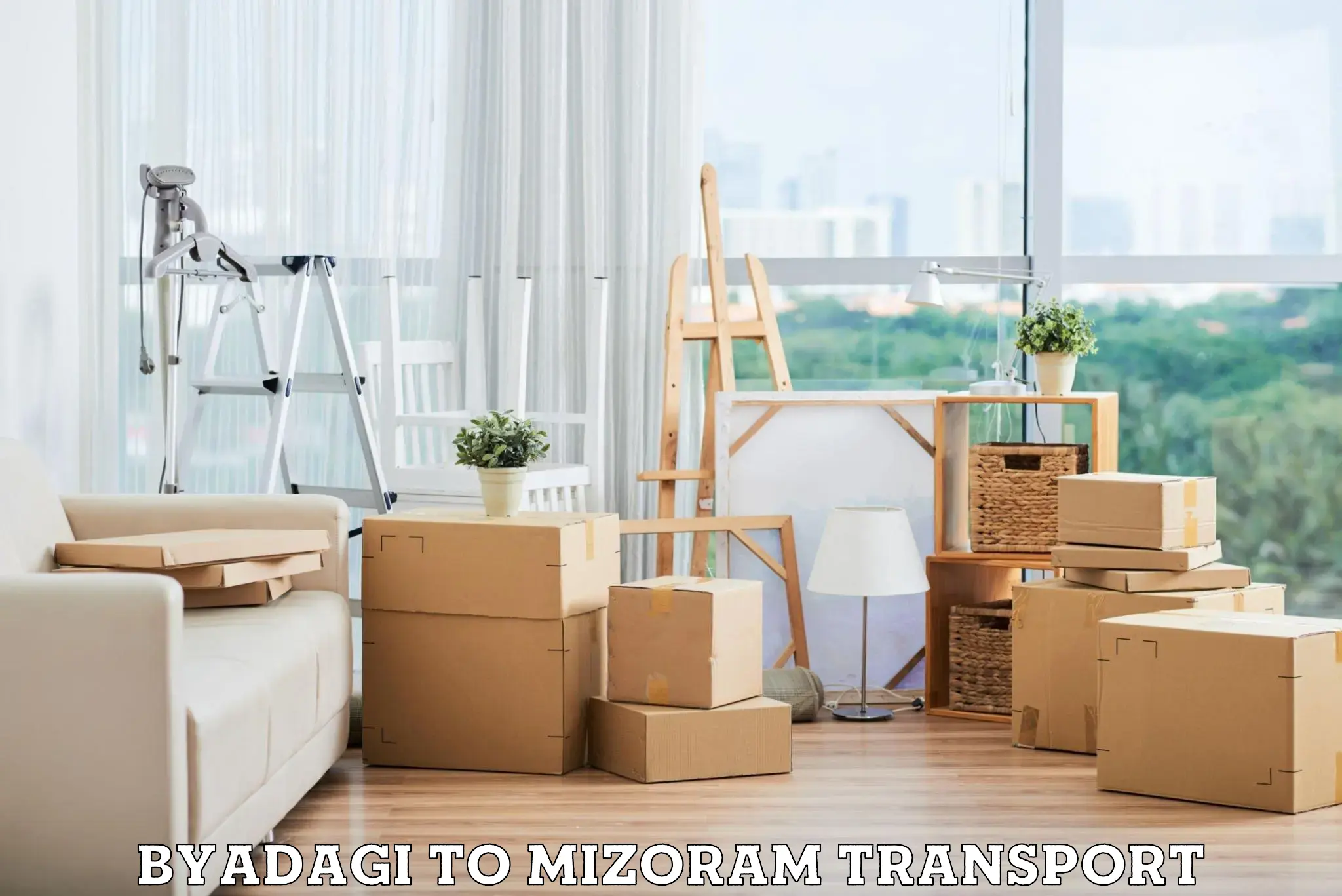 Logistics transportation services Byadagi to NIT Aizawl