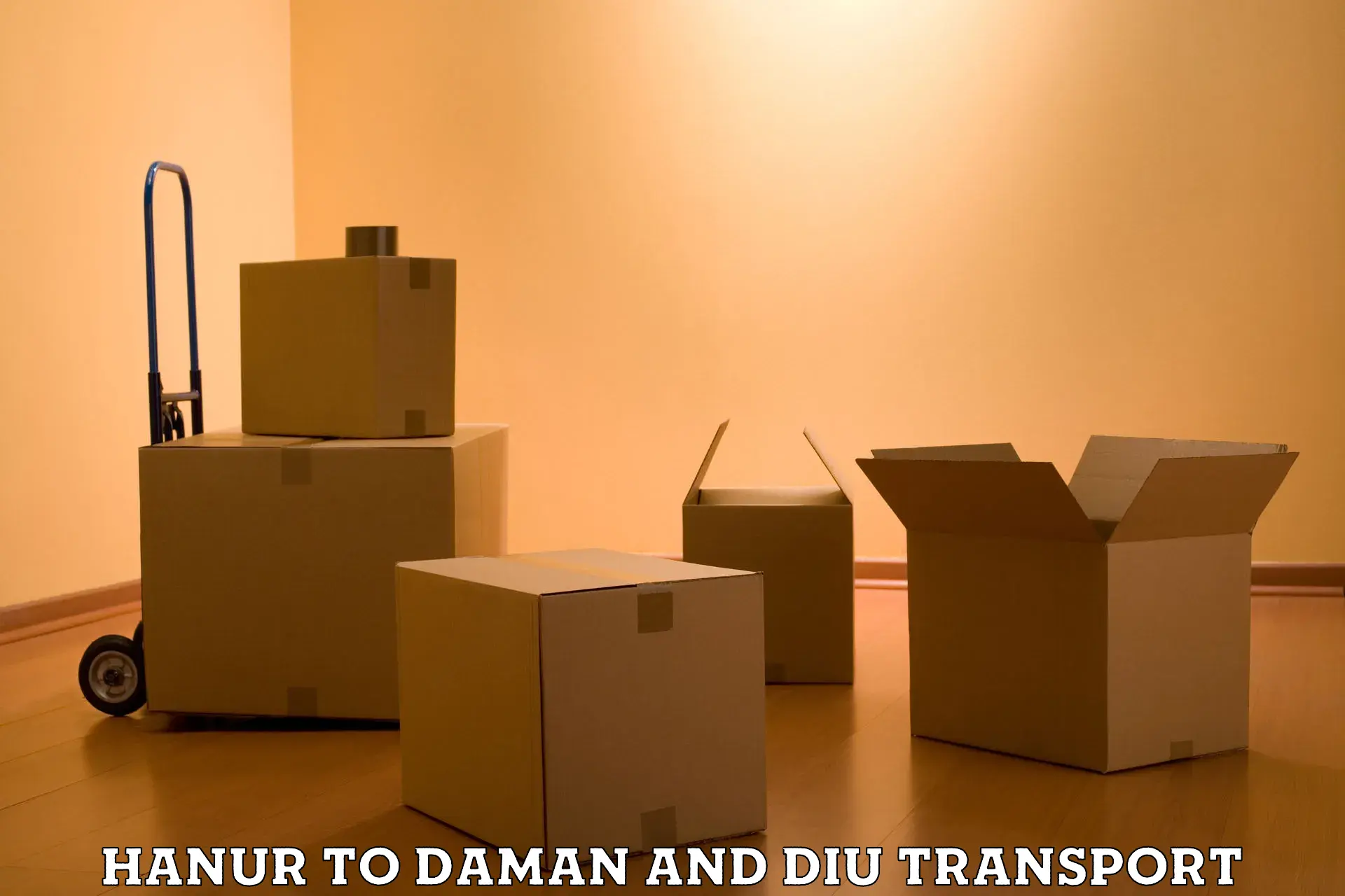 Lorry transport service Hanur to Daman and Diu