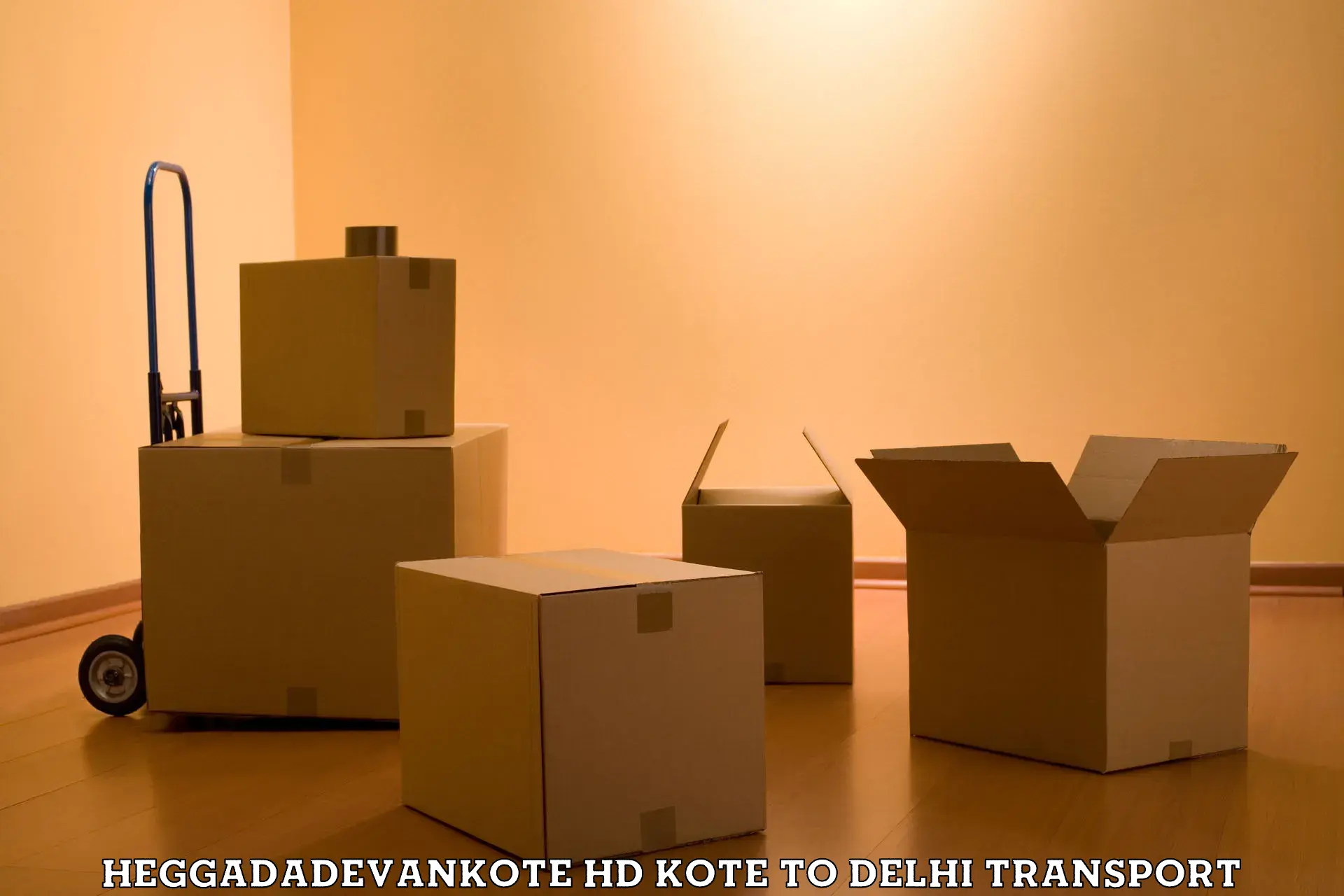 All India transport service Heggadadevankote HD Kote to East Delhi
