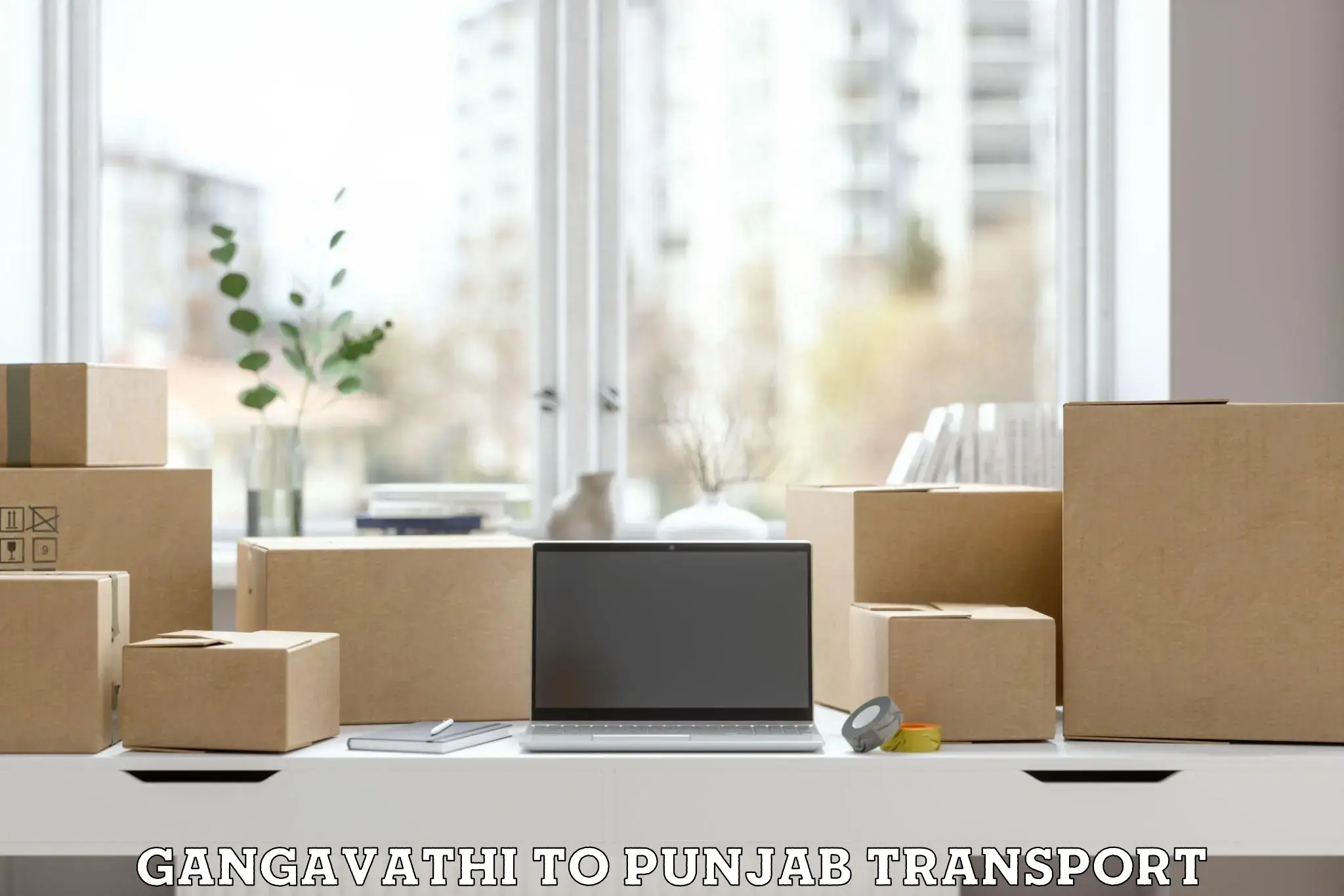 Furniture transport service Gangavathi to Central University of Punjab Bathinda